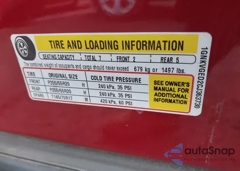 2012 Chevrolet Traverse 1Lt z USA, uszkodzony, nr VIN 1GNKVGED2CJ363730